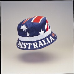 CHILD/CHILDREN'S/KIDS SMALL AUSTRALIAN FLAG COTTON BUCKET HAT